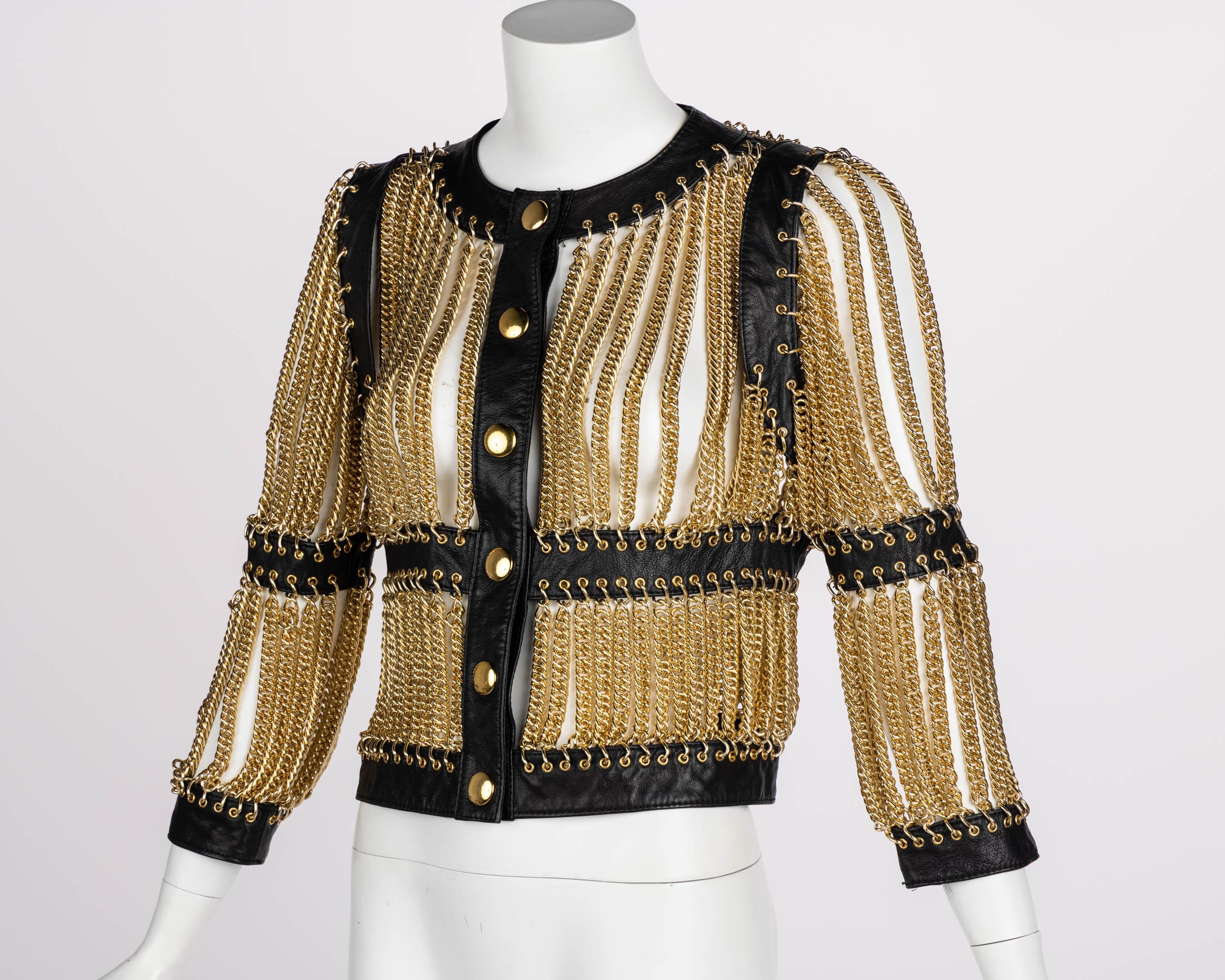 gold chain jacket