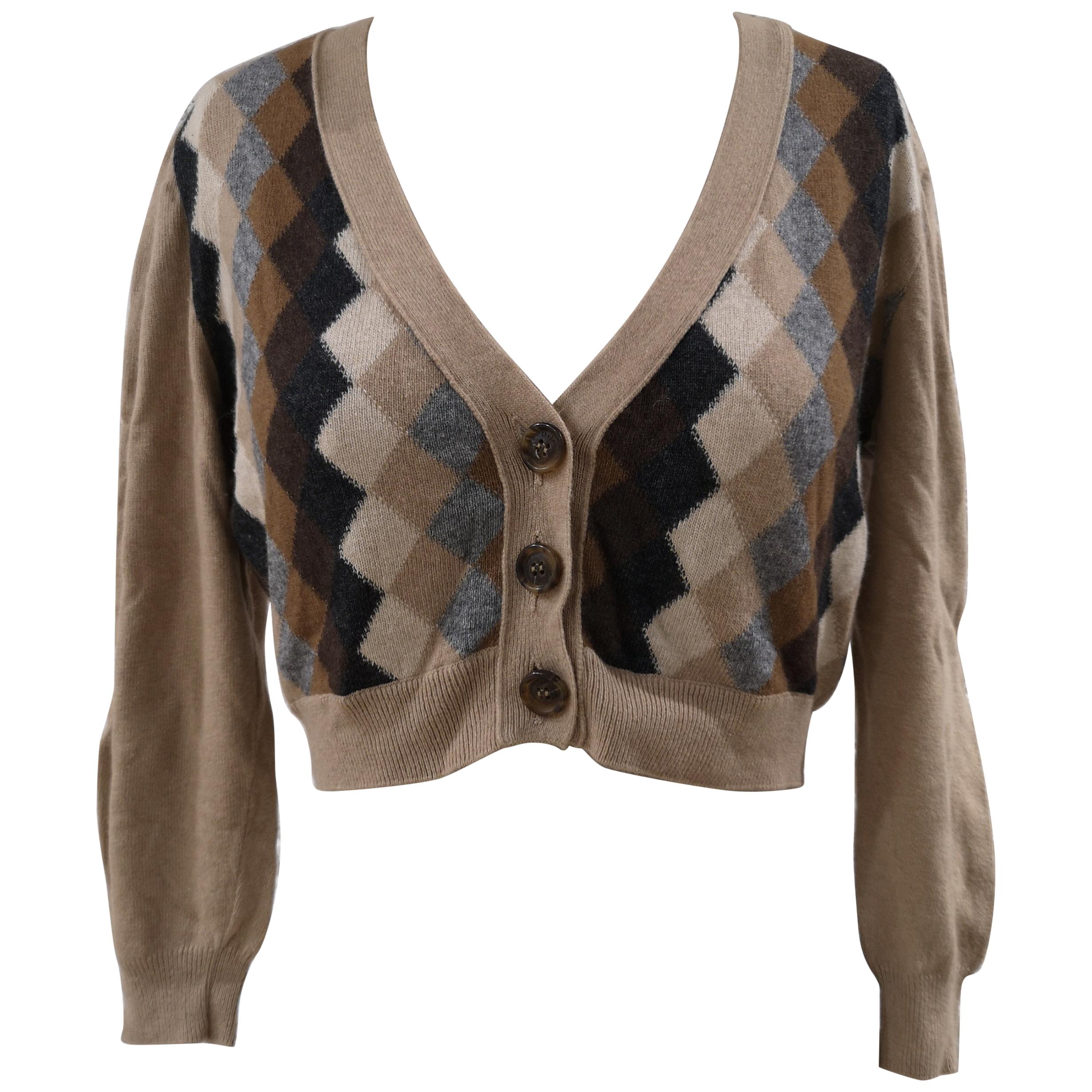 Moschino beige brown cardigan