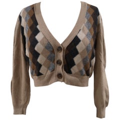 Vintage Moschino beige brown cardigan