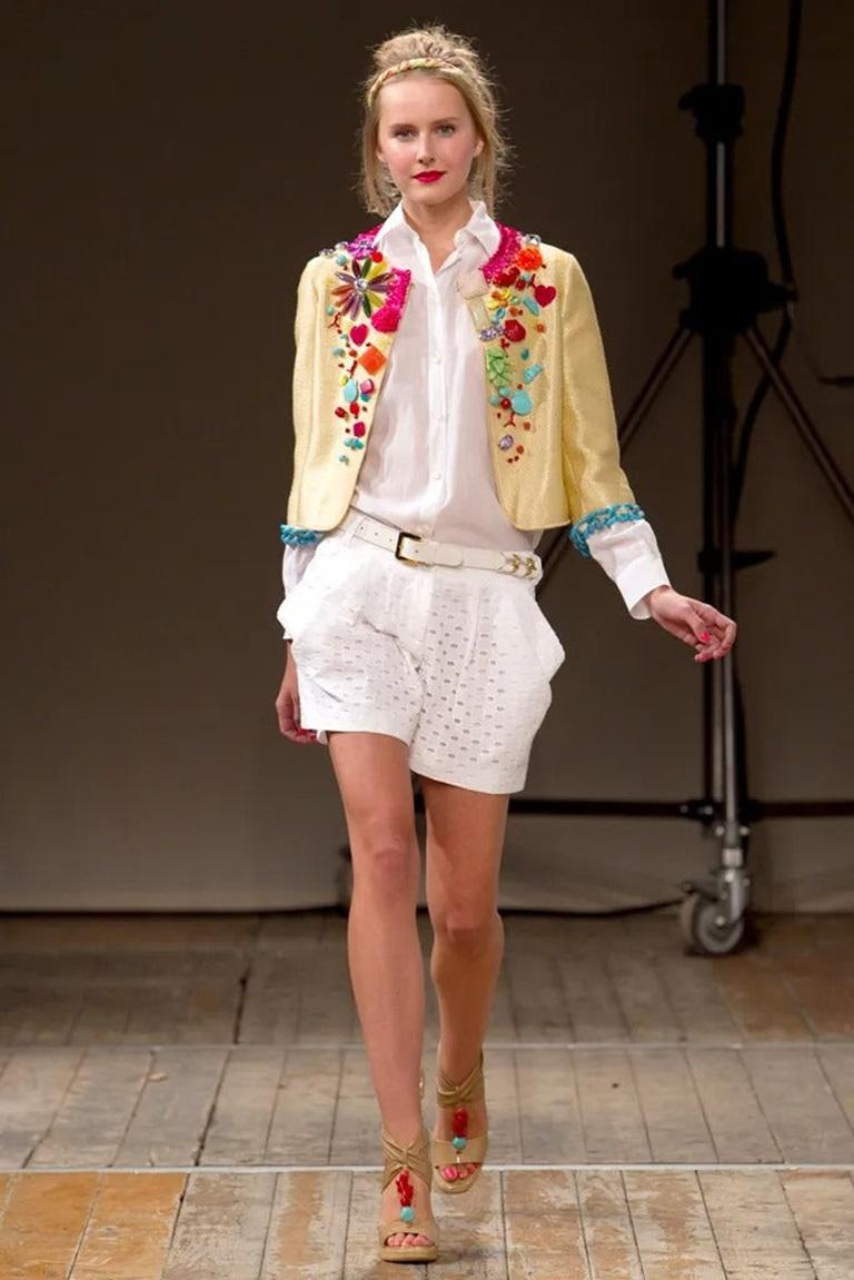 Moschino Beige Raffia Jacket Summer, 2011 For Sale 5