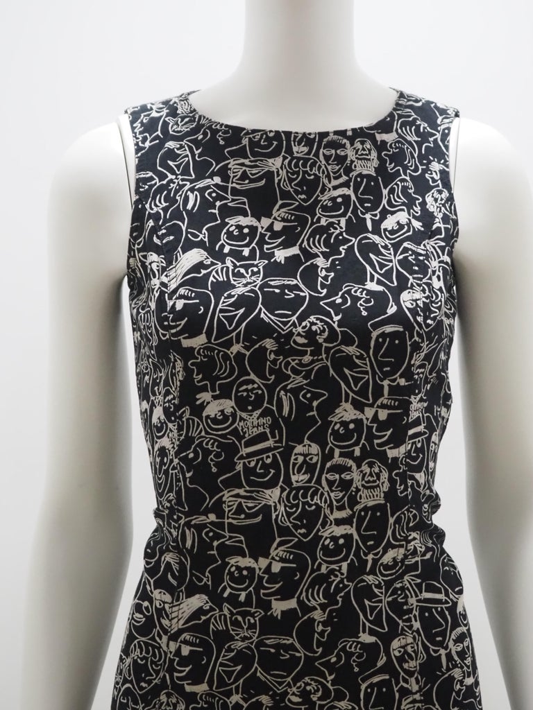 Moschino black and white dress For Sale 1