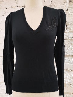 Moschino black boots wool pull