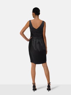 Moschino Black Bow Detail Knee Length Dress Size S
