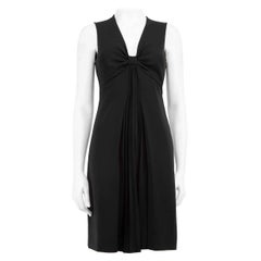 Moschino Black Bow Detail Pleated Knee-length Dress Size S