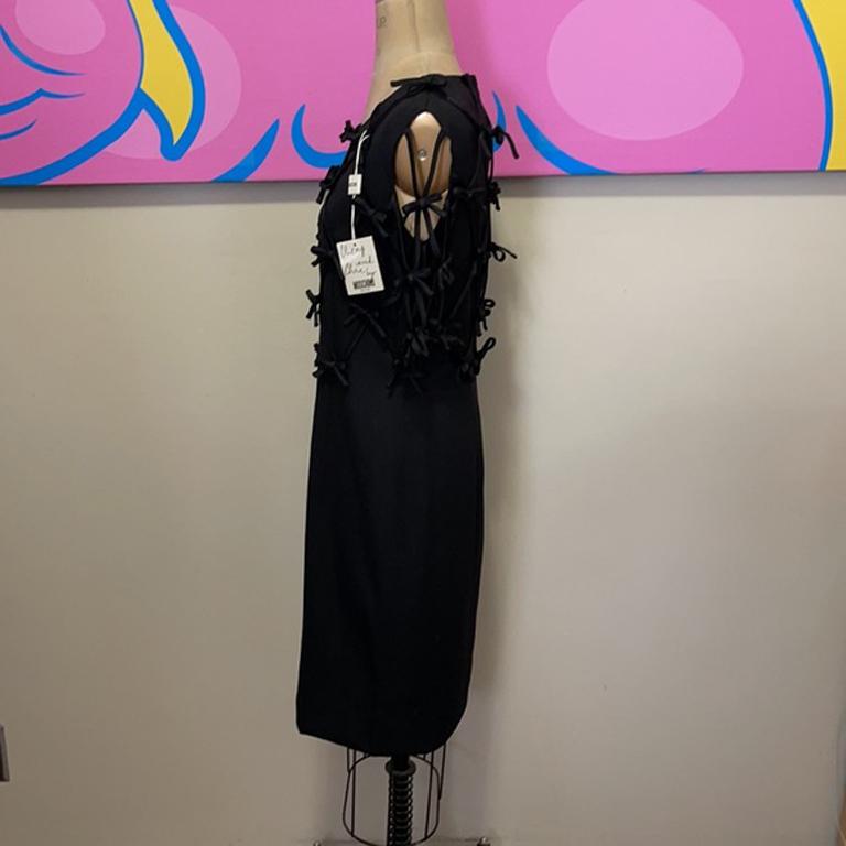 Moschino Black Bow Tie Tuxedo Dress NWT For Sale 2