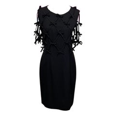 Vintage Moschino Black Bow Tie Tuxedo Dress NWT