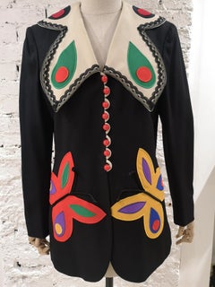 Moschino black butterflies blazer