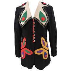 Moschino black butterflies blazer 