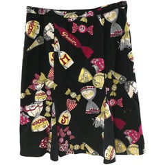 Moschino Schwarzer Candies Samtrock aus Samt