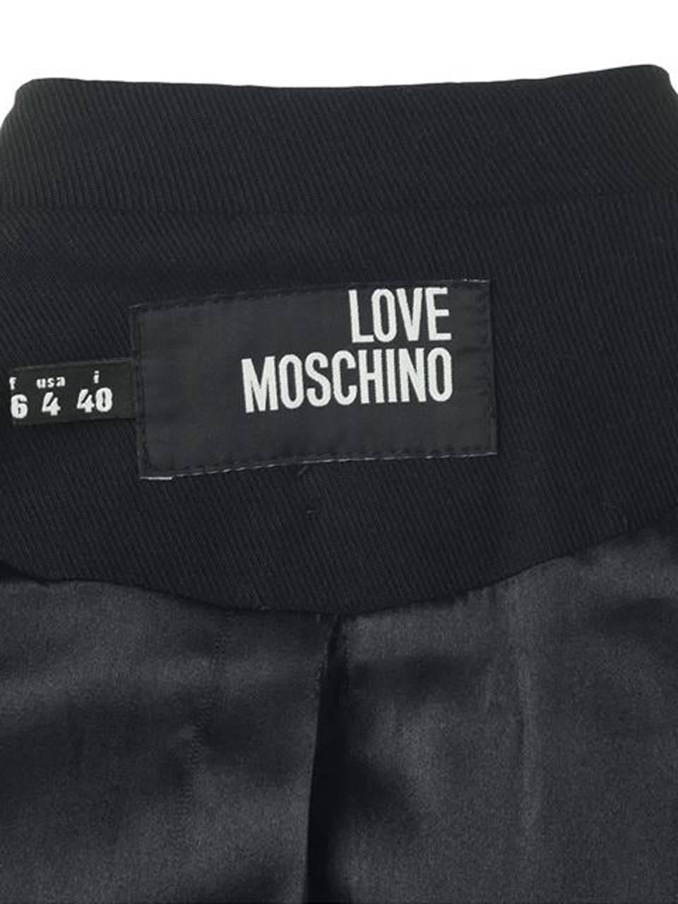 Women's Moschino Black Cotton Blazer