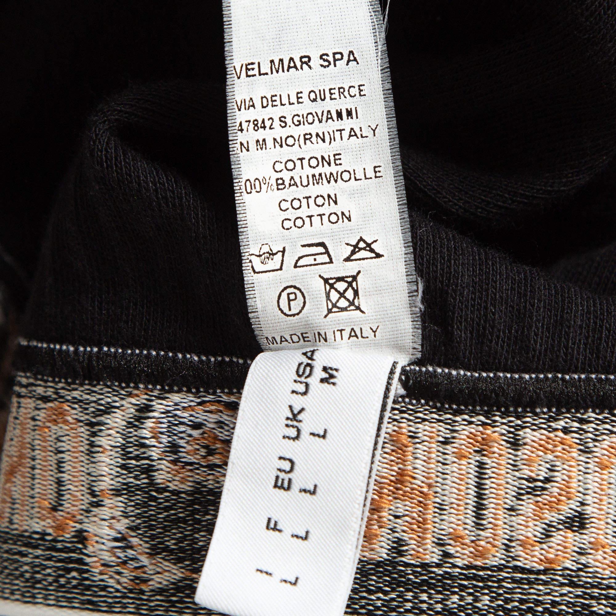 Moschino Schwarze Baumwollstrick-Leggings mit Taille und Banddetails L im Angebot 1