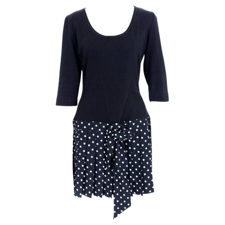 MOSCHINO 1980's polka dot linen dress