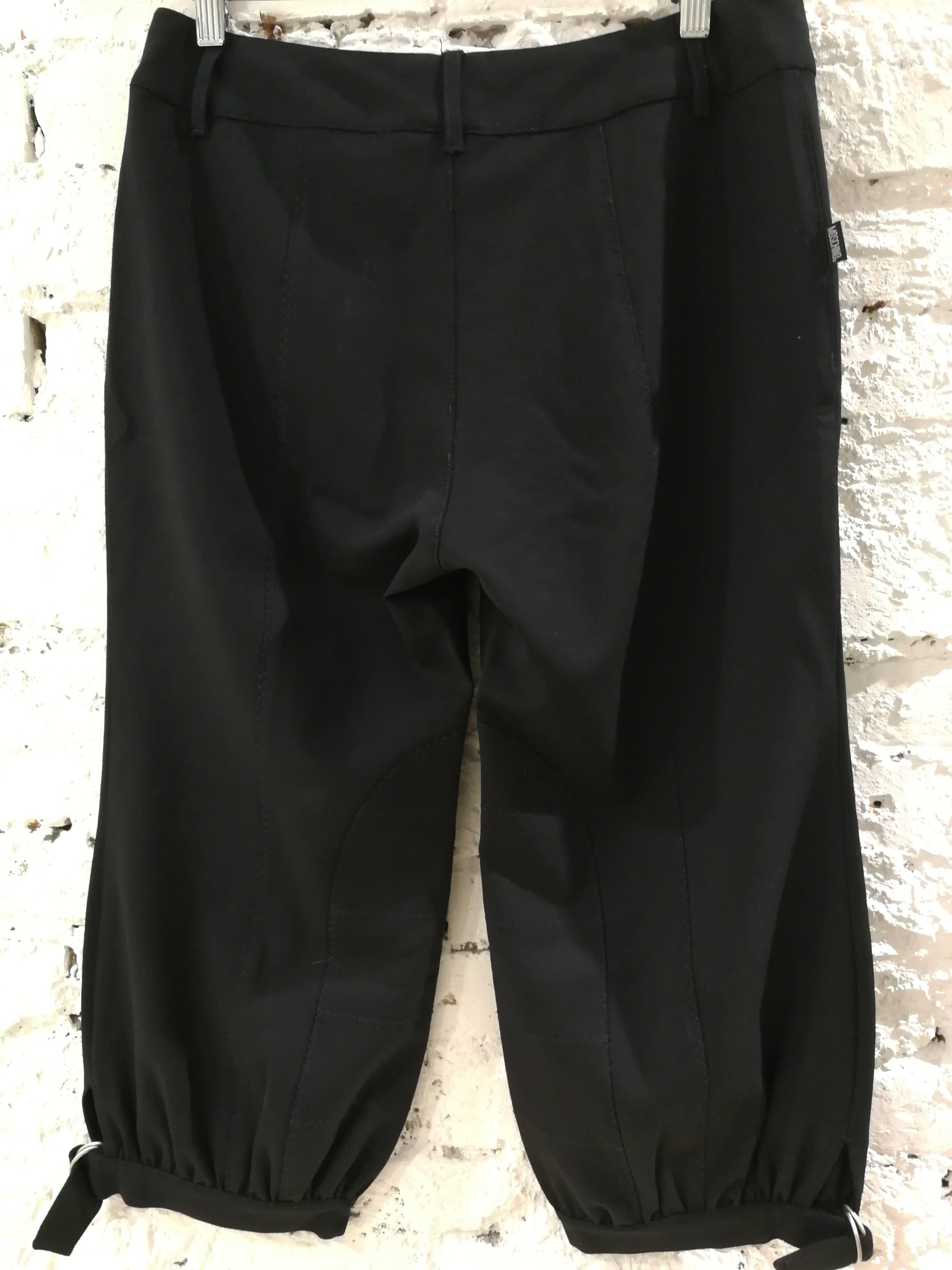 Moschino Black cotton trousers In Excellent Condition For Sale In Capri, IT