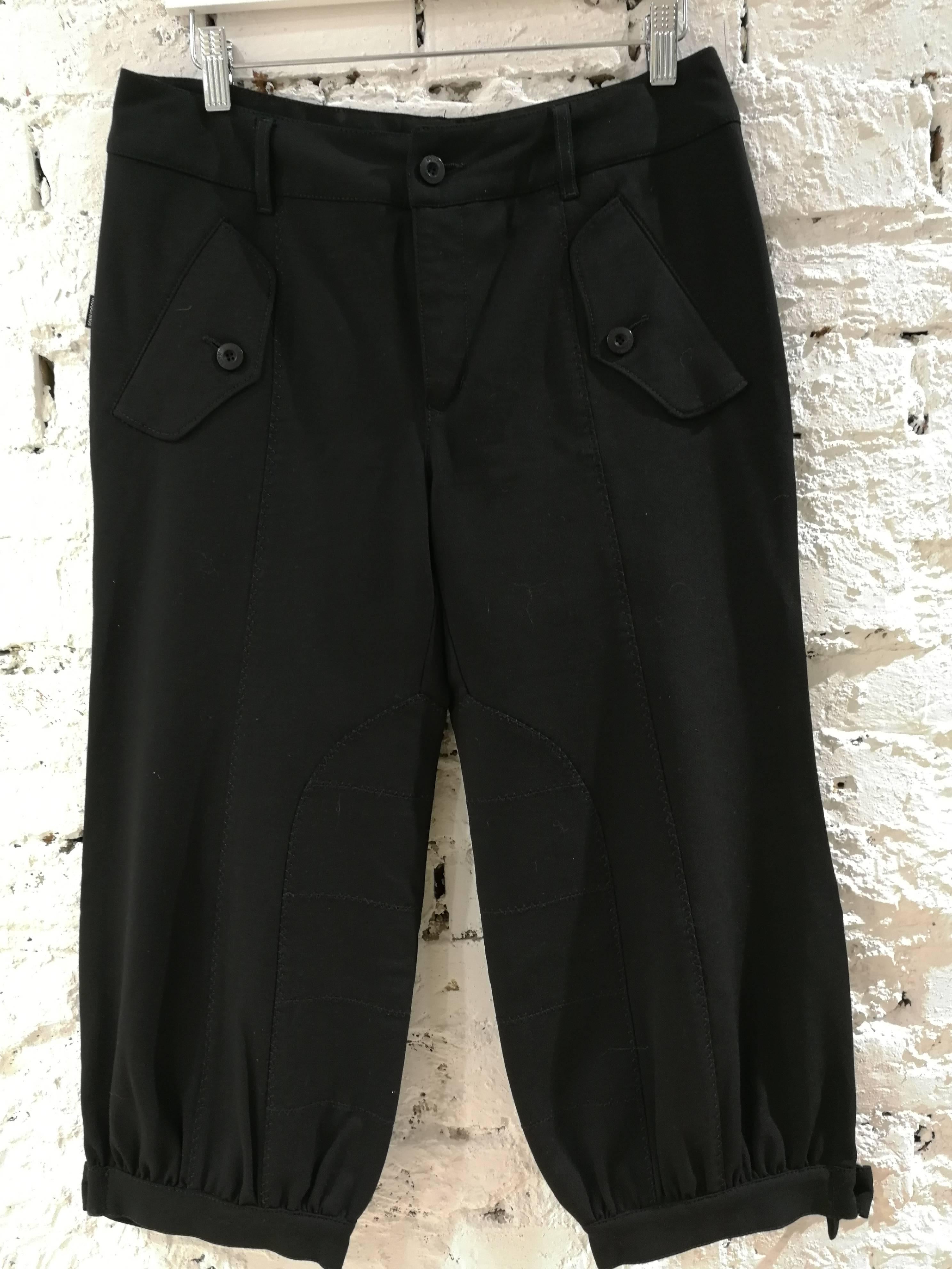 Moschino Black cotton trousers For Sale 1