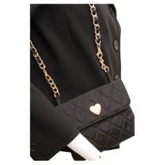 MOSCHINO by Franco Moschino, Black Blazer with Purse and Hardware Embellishment
