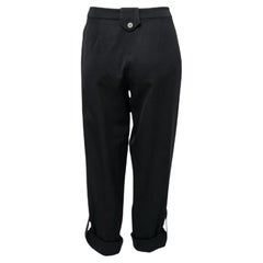 Moschino Black Crepe Cropped Trousers M