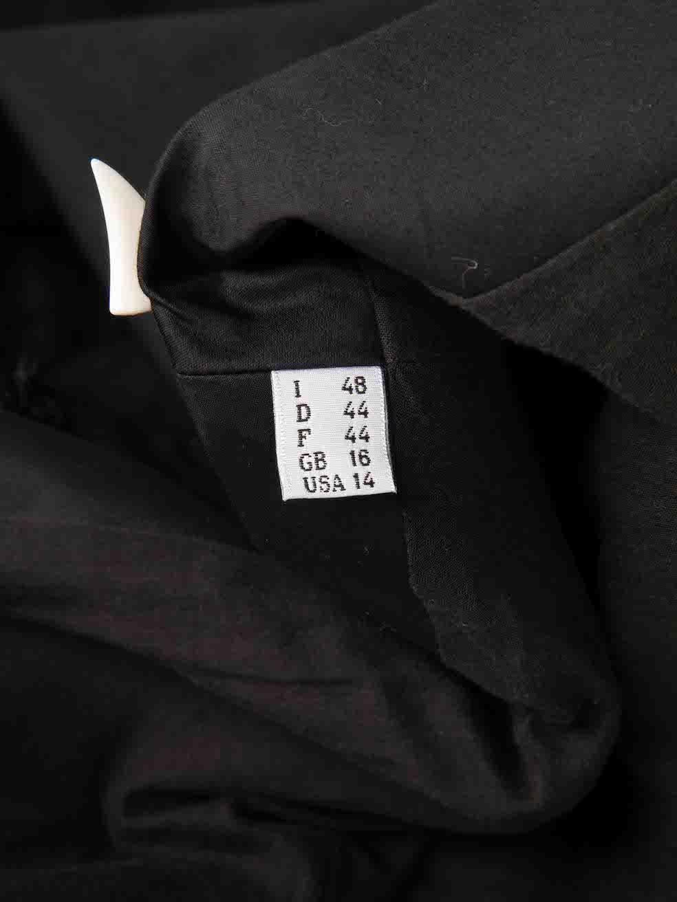 Moschino Schwarze Jacke mit Faux Teeth-Verzierungen Größe XXL Damen im Angebot