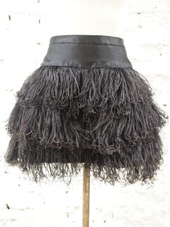 Moschino black feathers skirt