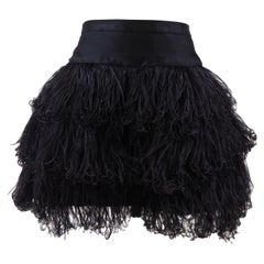 Gonna Moschino con piume nere