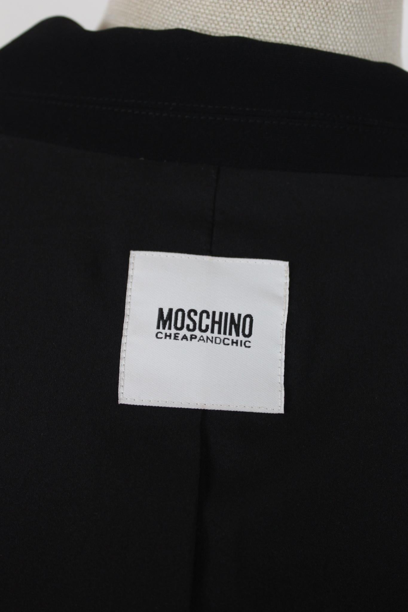 Moschino Black Fitted Blazer 1990s 3