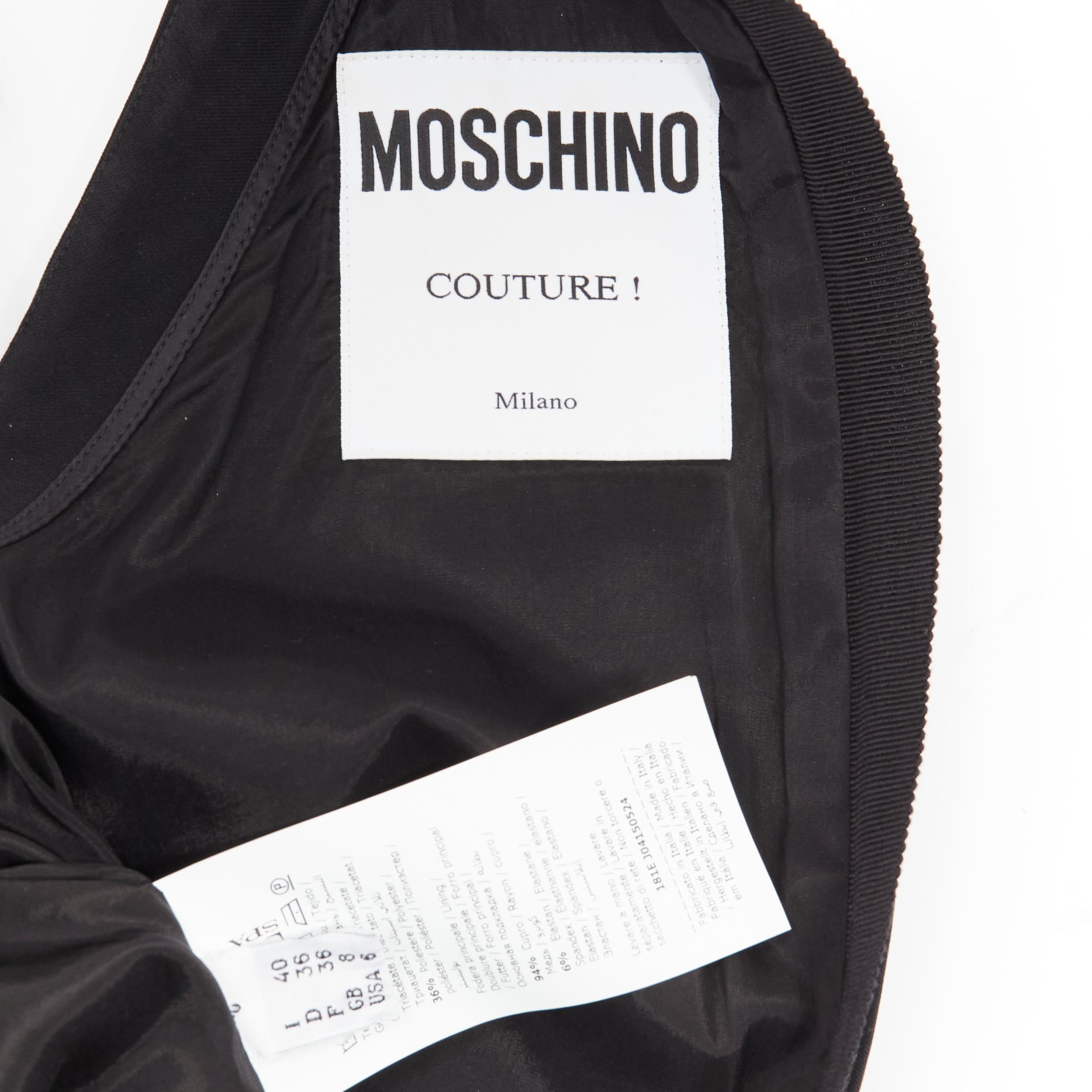 MOSCHINO vestido sin mangas con solapas de bolsillos y tachuelas doradas IT40 S en venta 3