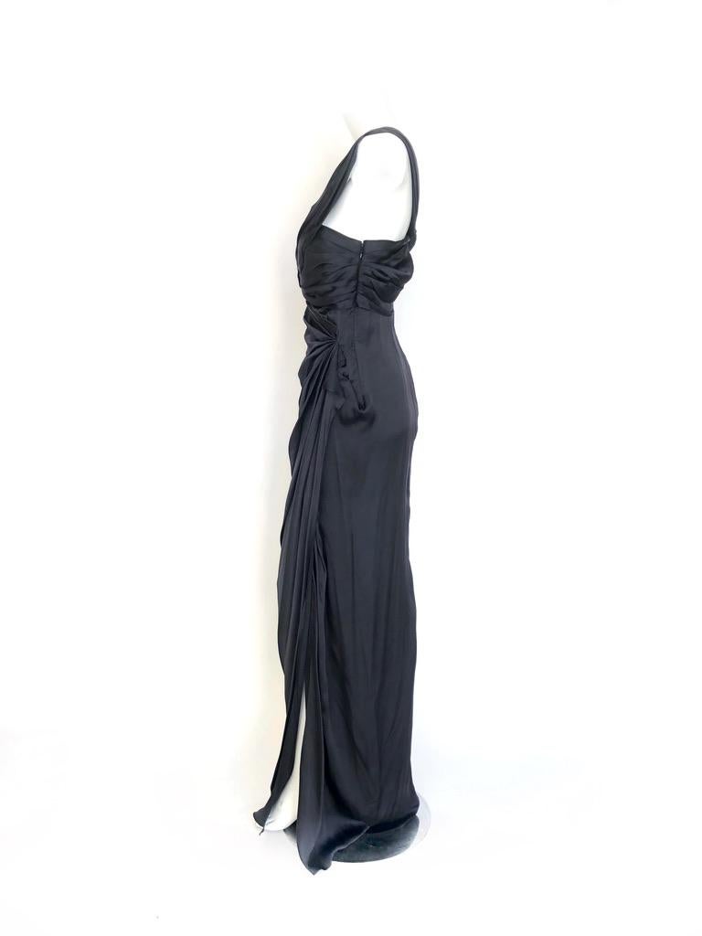 MOSCHINO Black gown In New Condition For Sale In New York, NY