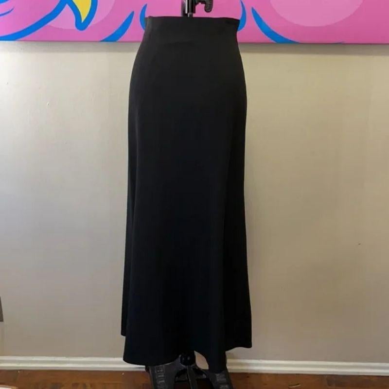 Moschino Black Lace Up Midi A Line Skirt In Good Condition For Sale In Los Angeles, CA