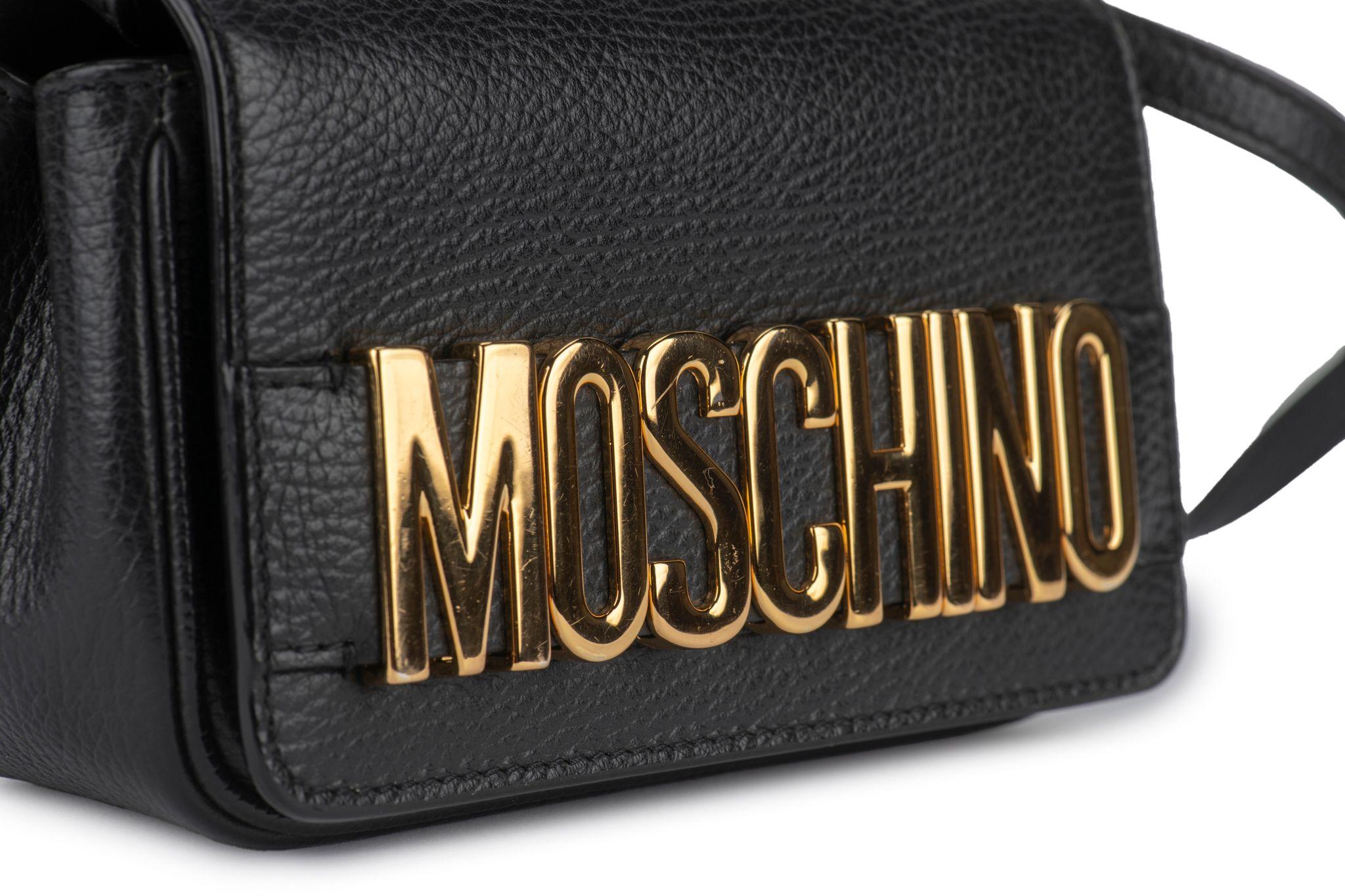 Moschino Black Lettering Cross Body Bag For Sale 2
