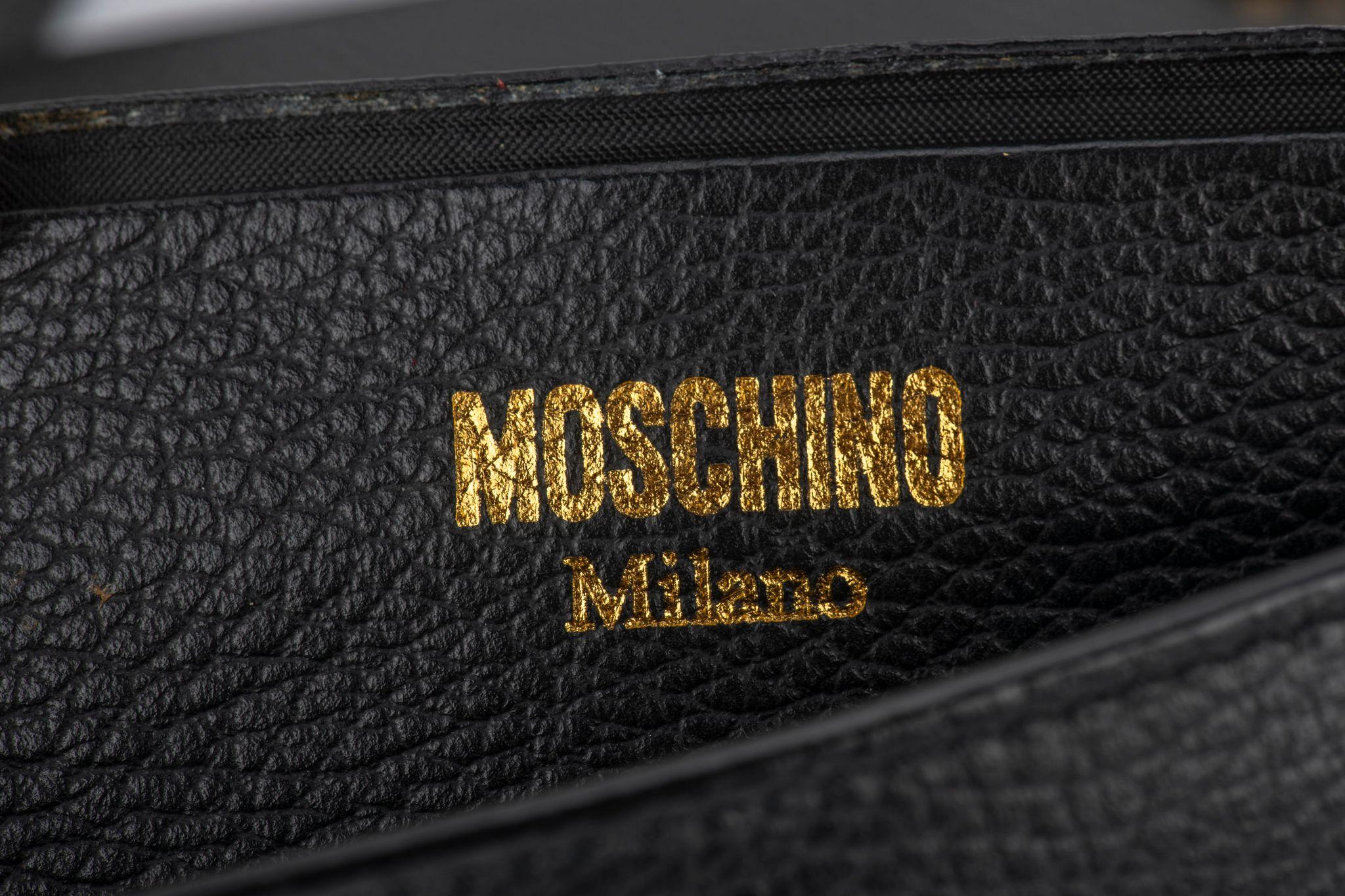 Moschino Black Lettering Cross Body Bag For Sale 5