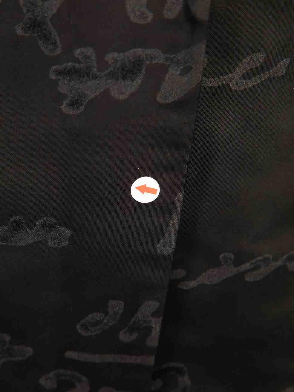 Moschino Black Logo Jacquard Blazer Jacket Size M. Pour femmes en vente