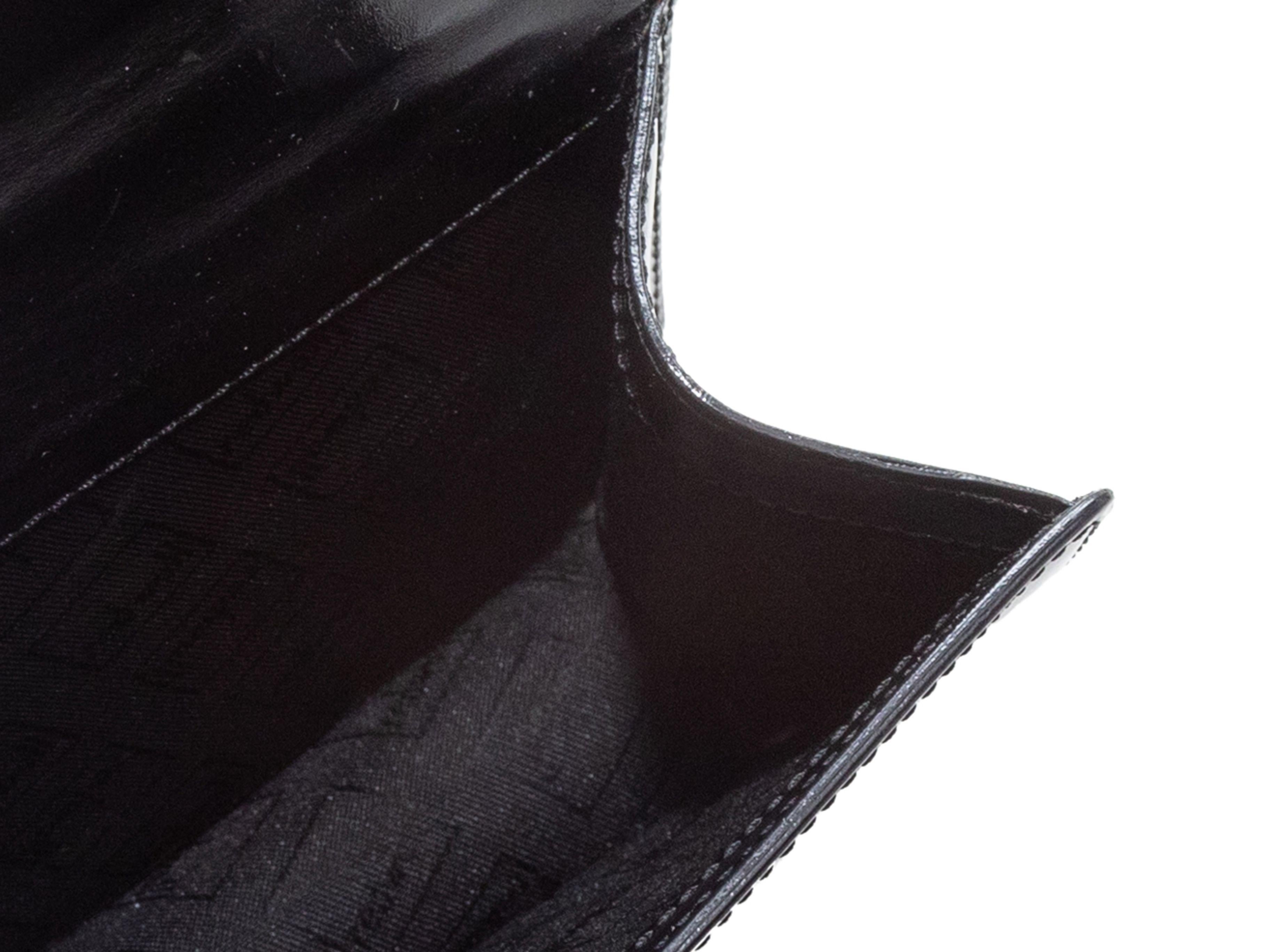 Moschino  Schwarze Mini-Lack-Crossbody-Tasche Damen