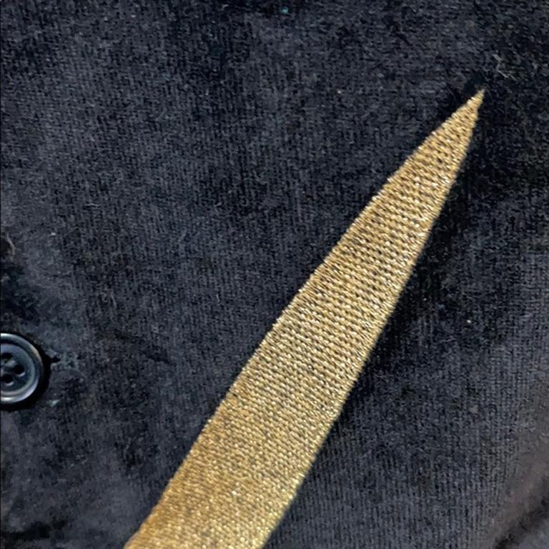 Moschino Black Navy Velvet Gold Scissors Vest 2