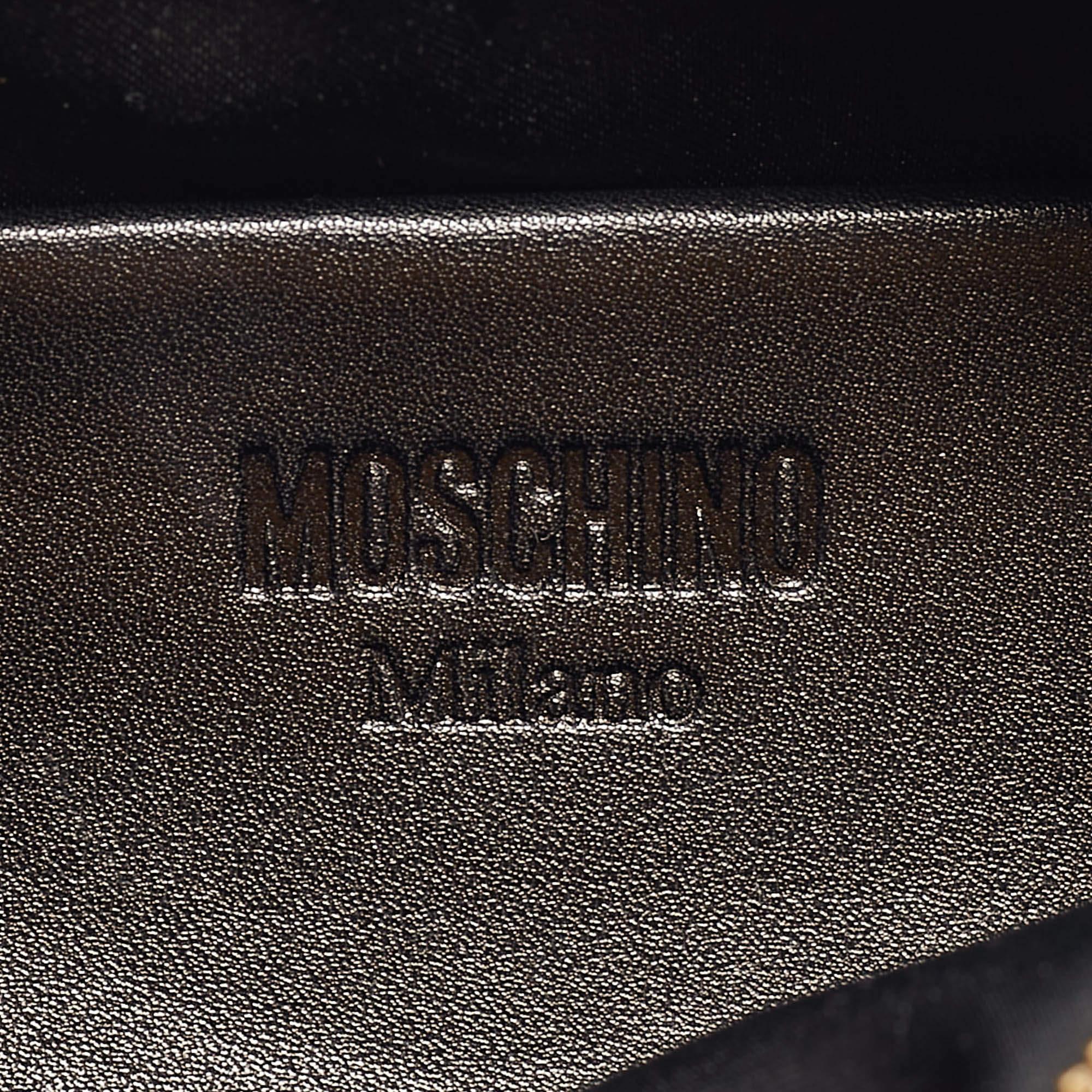 Moschino Gürteltasche aus schwarzem Nylon und Leder im Angebot 5