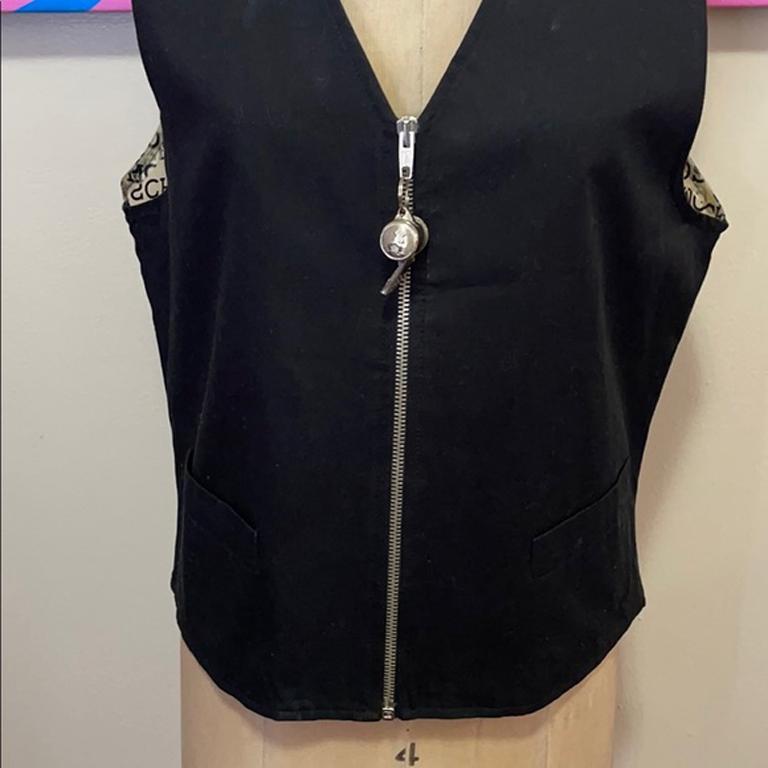 Moschino Black Popeye Whistle Vest  In Fair Condition In Los Angeles, CA