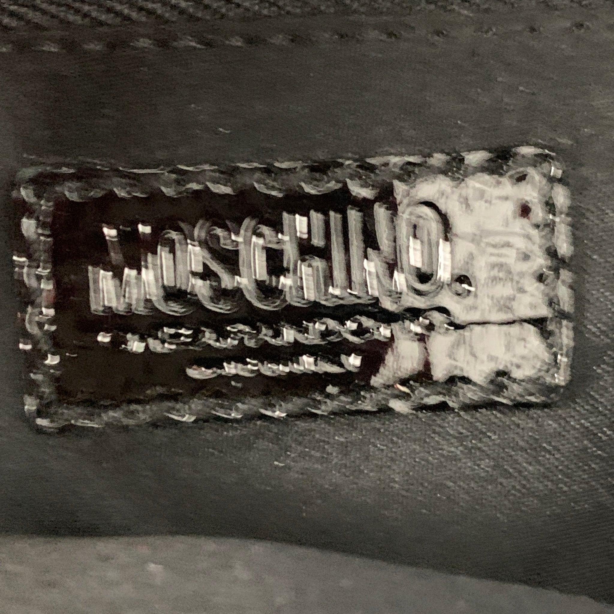MOSCHINO Mini sac à main matelassé noir & maroquinerie en vente 5
