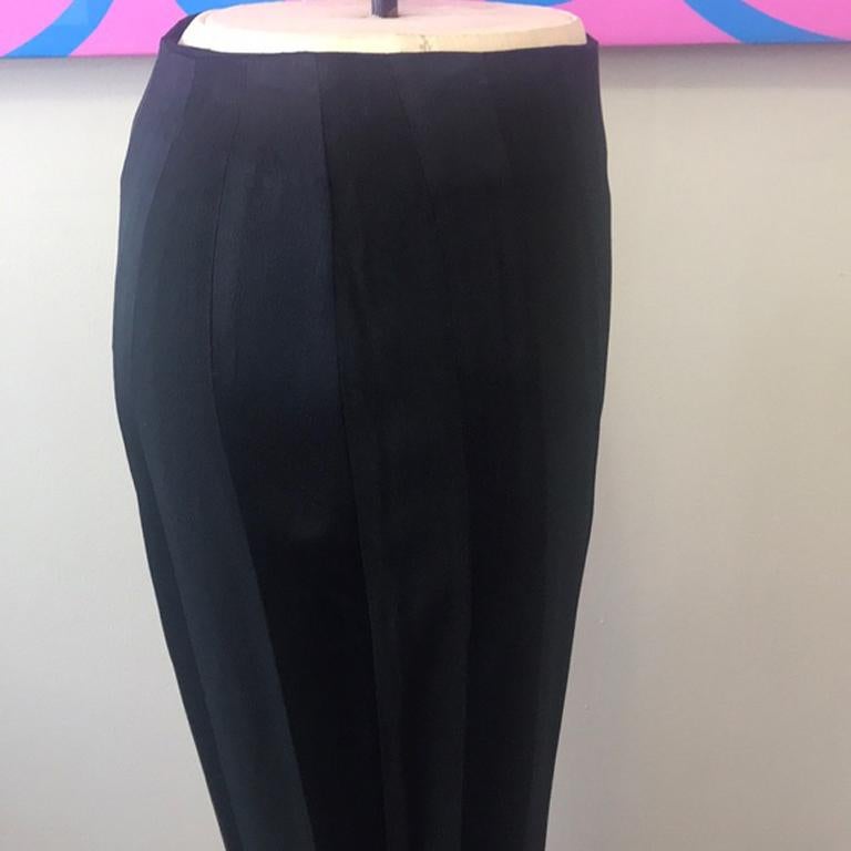 Women's Moschino Black Satin Tuxedo Pants For Sale