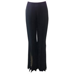 Moschino Black Satin Tuxedo Pants
