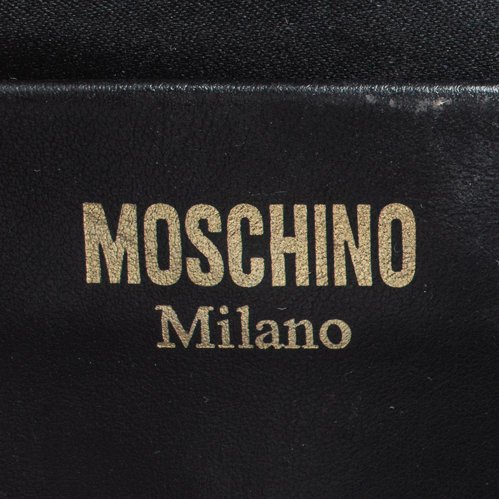 Moschino Black Signature Leather Mini Vertical Tote 5