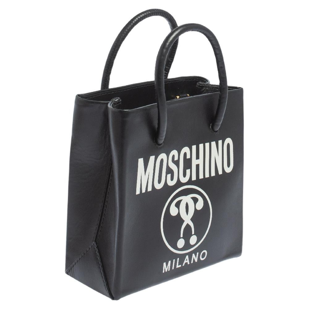 moschino black and white bag