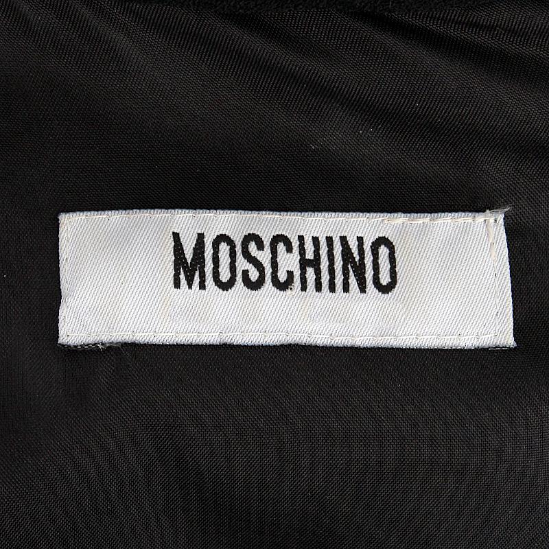 MOSCHINO black silk SHEER LAYERED CORSET Top Shirt 38 XS 2