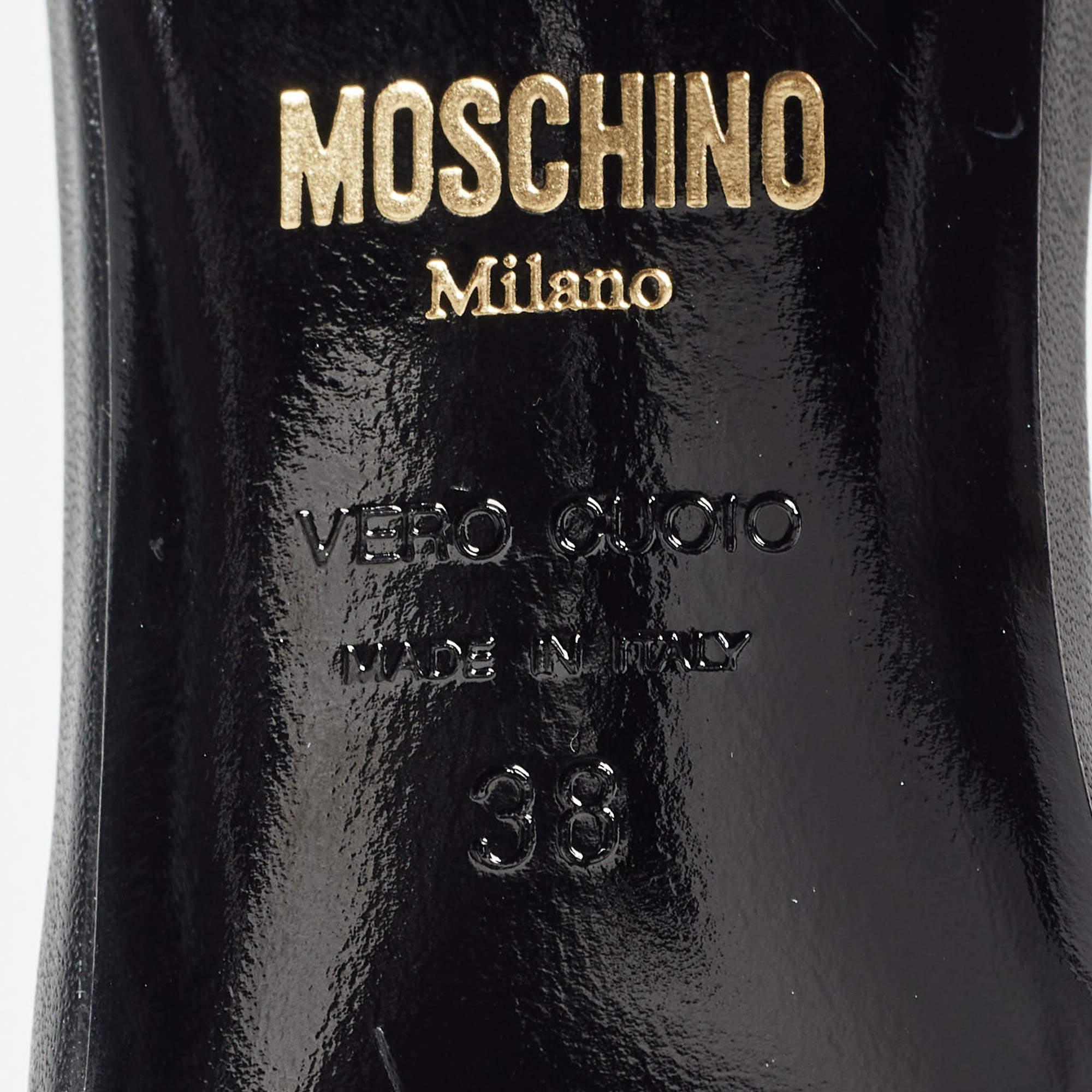 Moschino Black Suede Limited Edition Crystal Embellished Slide Sandals Size 38 For Sale 4