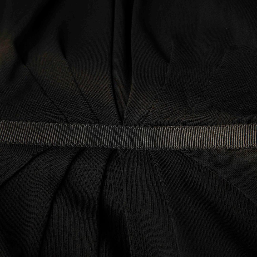 Women's Moschino Black V Neckline Knee Length Dress Size S For Sale