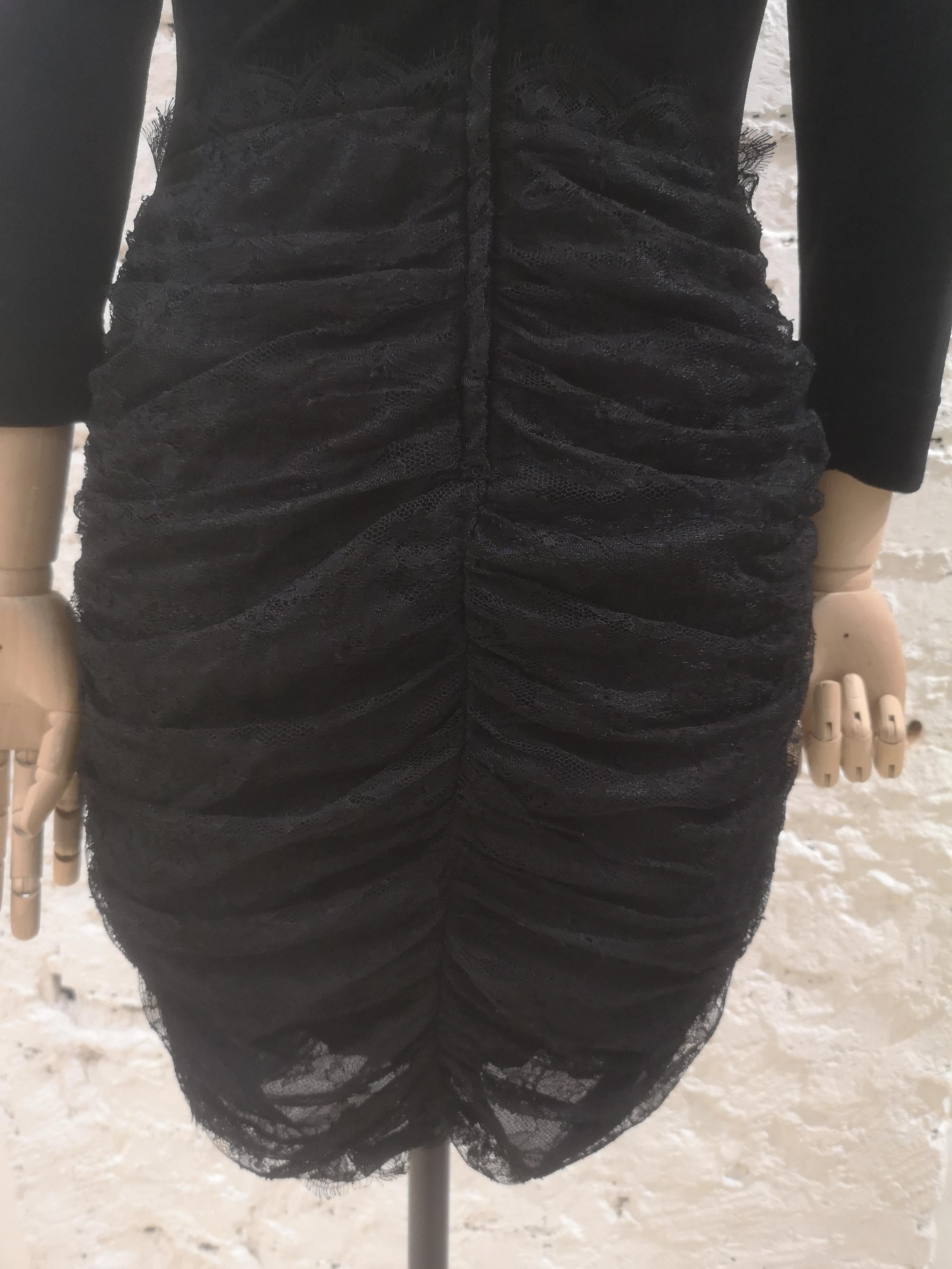 Moschino black velvet dress For Sale 2