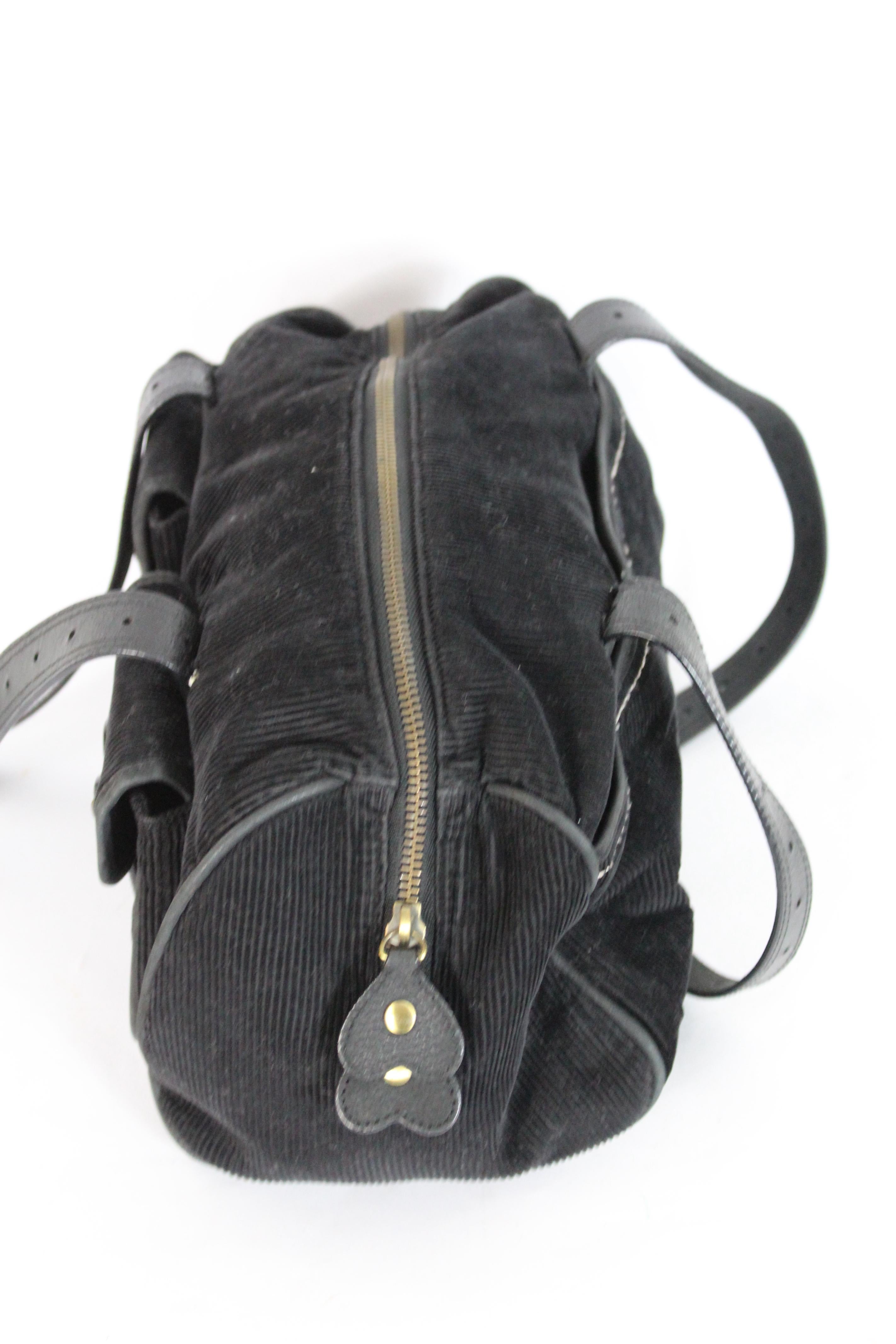 Moschino Black Velvet Shoulder Bag 1