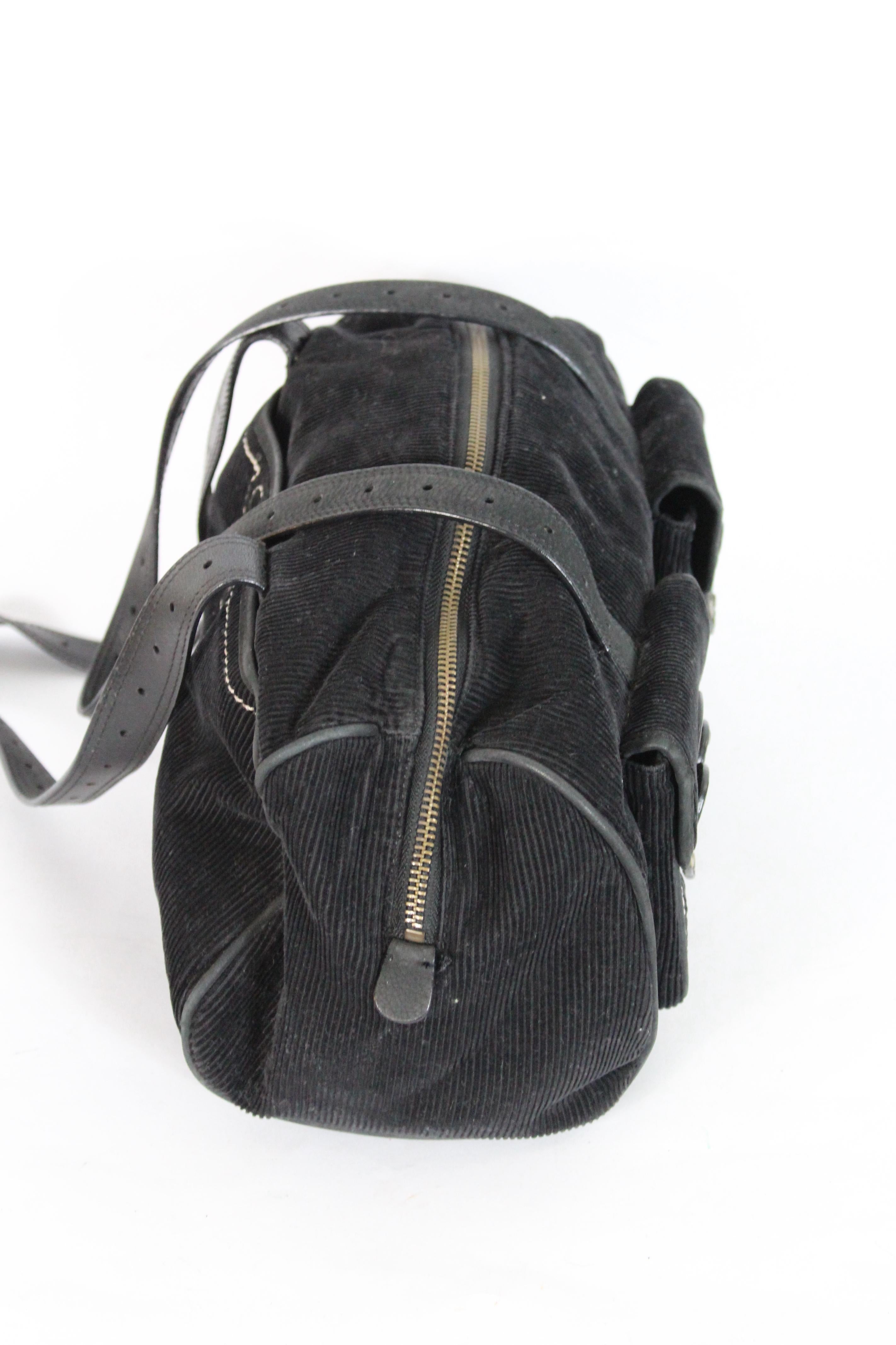 Moschino Black Velvet Shoulder Bag 2