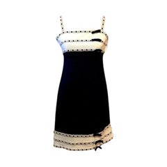 Moschino Black White Mini Polka Dot  Dress