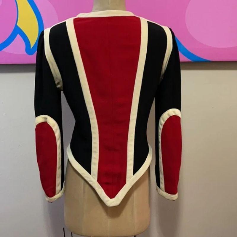 Moschino Black White Red Jacket The Nanny In Good Condition For Sale In Los Angeles, CA