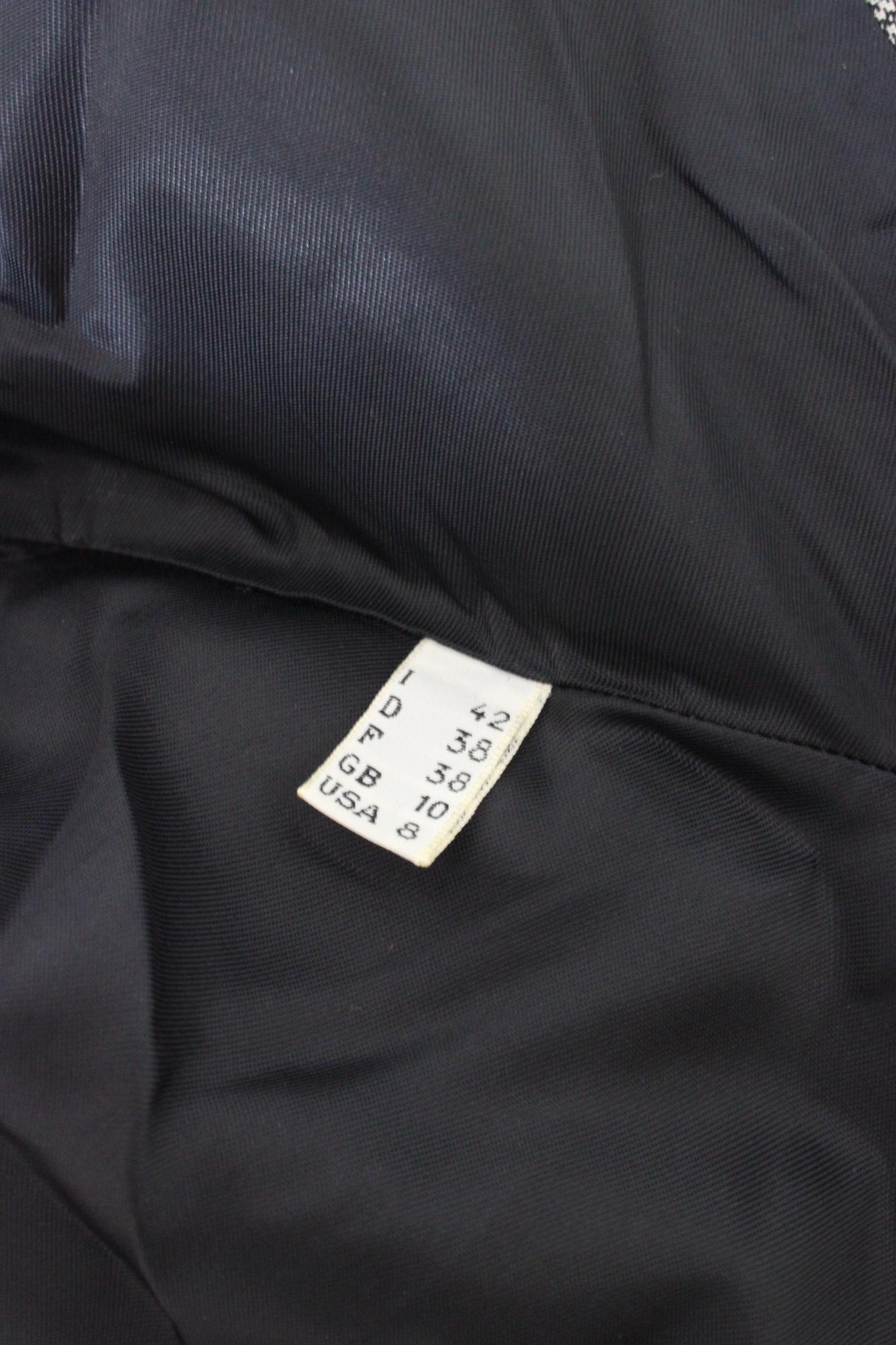 Moschino Black White Wool Check Vintage Jacket 1980s 3