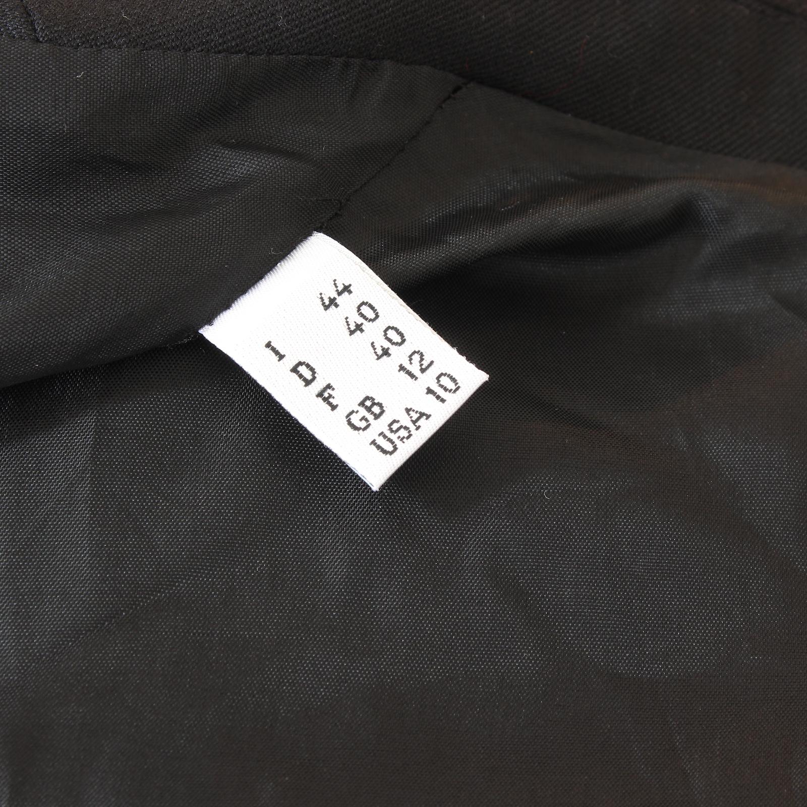 Moschino Black Wool Button Reverse Evening Blazer 90s For Sale 4
