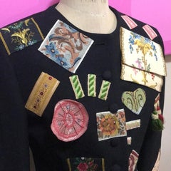 Moschino Black Wool Embroidered Jacket